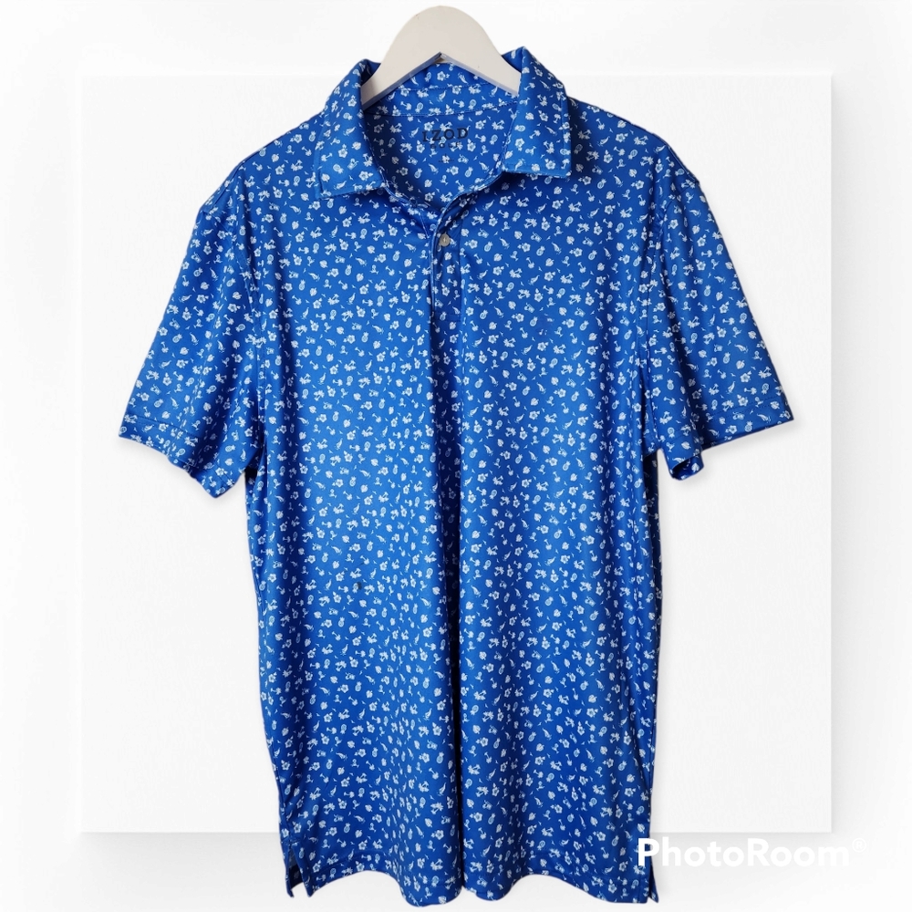 IZOD Golf Mens short sleeve polo size large